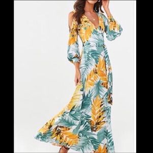 Leaf Print Maxi